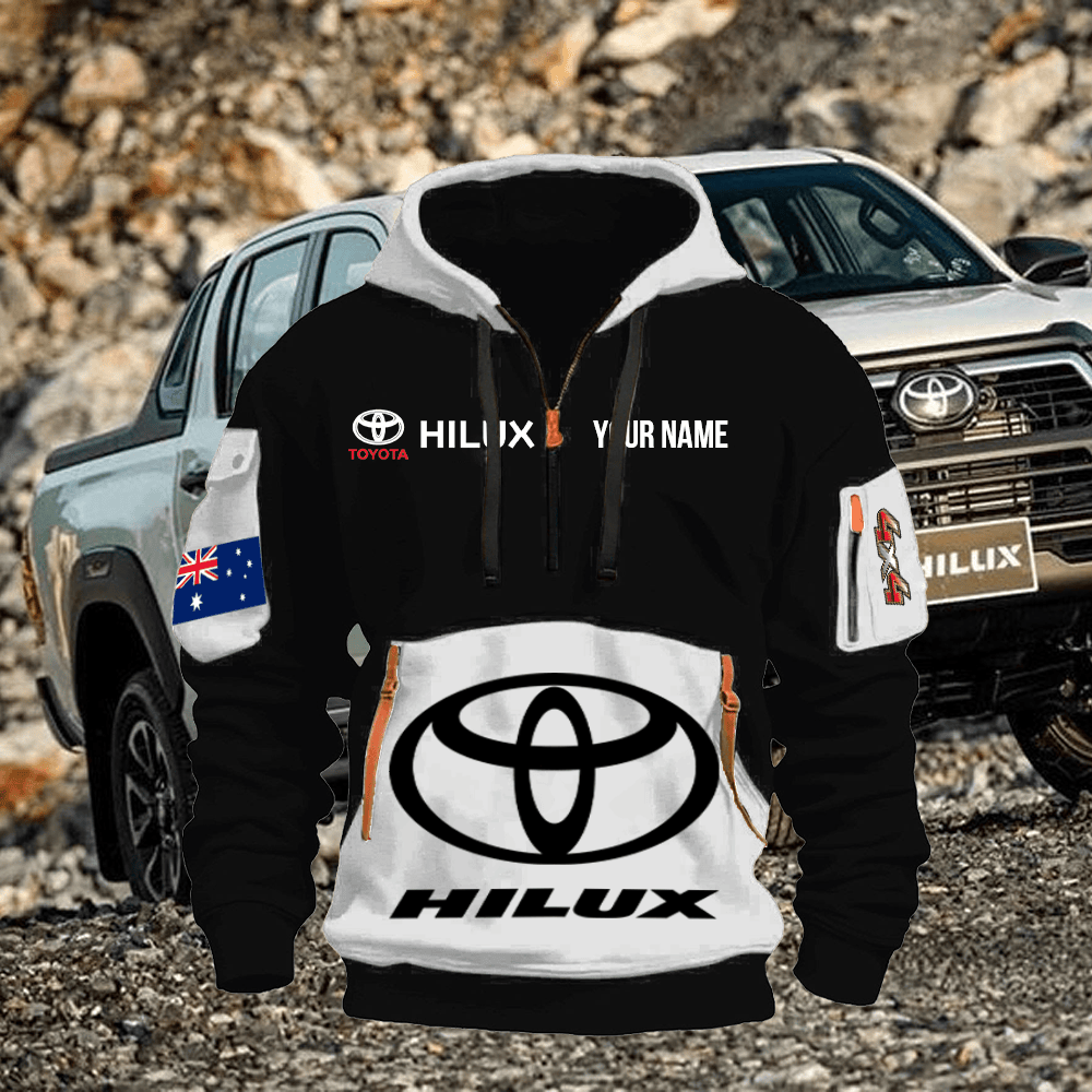 HL Print Name Quarter Zipper Hoodie