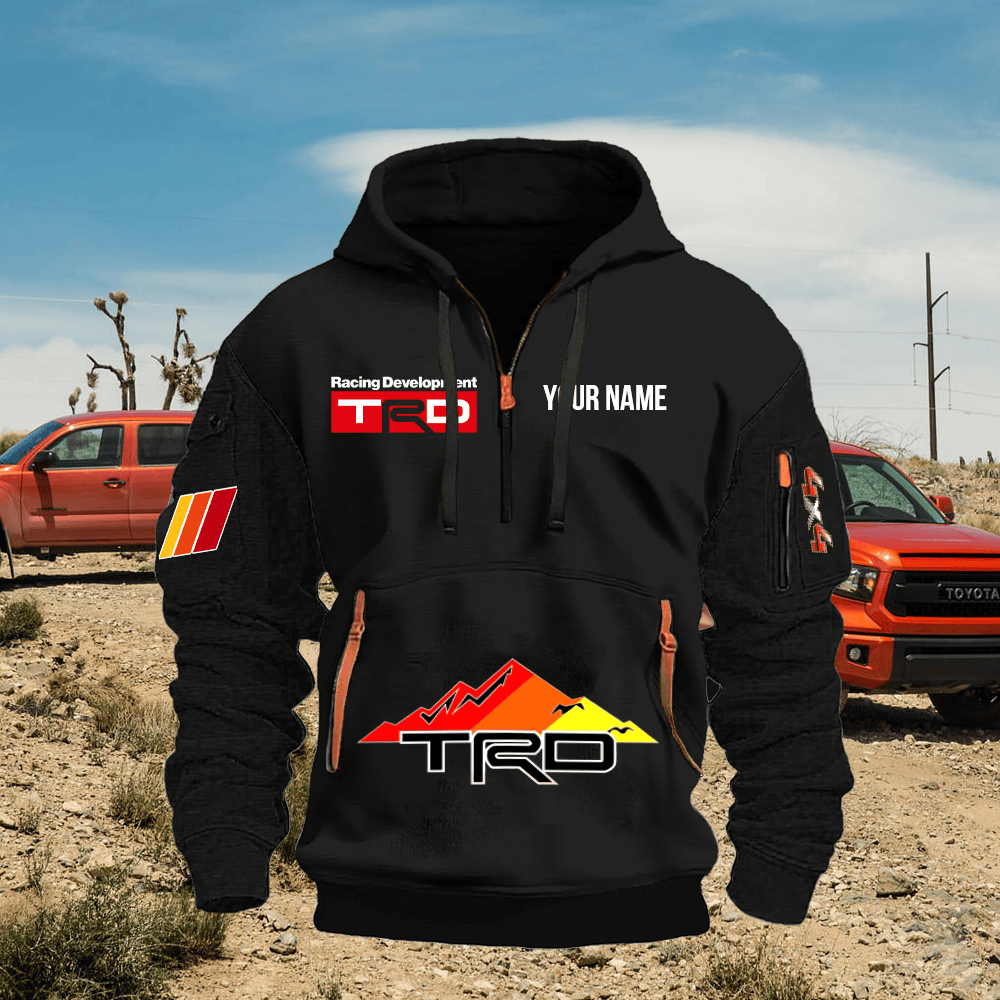 TY TRD Custom Name Quarter Zipper Hoodie