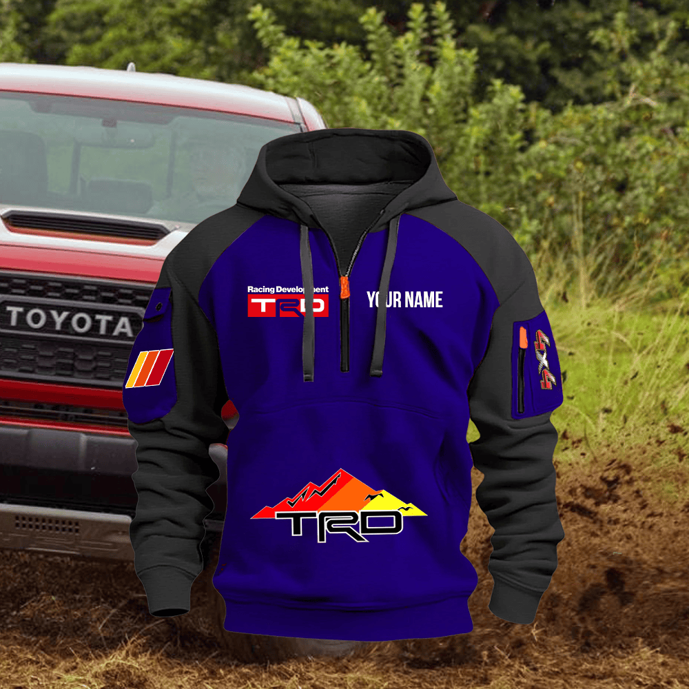 TY TRD Custom Name Quarter Zipper Hoodie