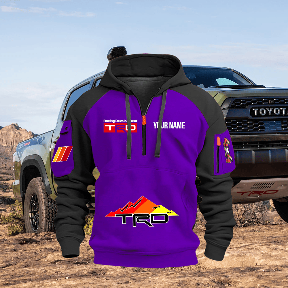 TY TRD Custom Name Quarter Zipper Hoodie