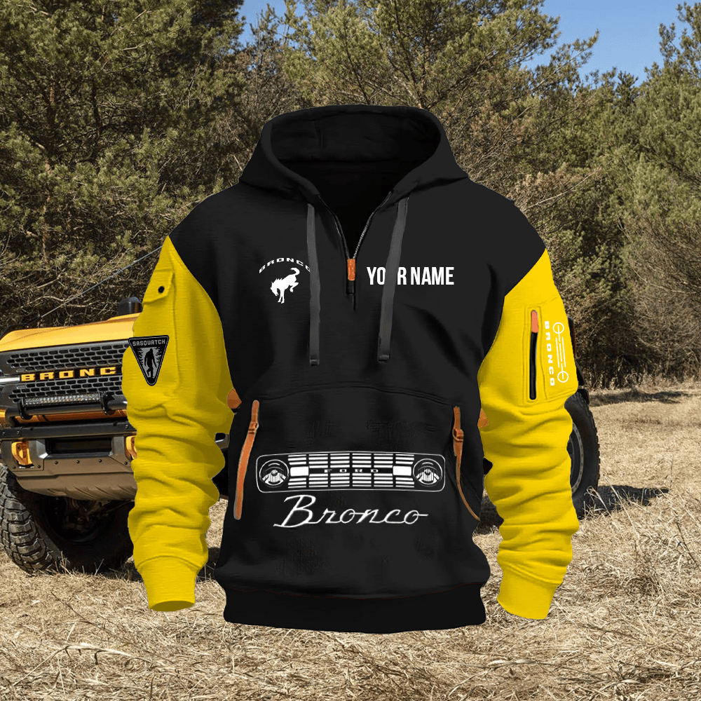 FD BR Custom Print Name Quarter Zipper Hoodie