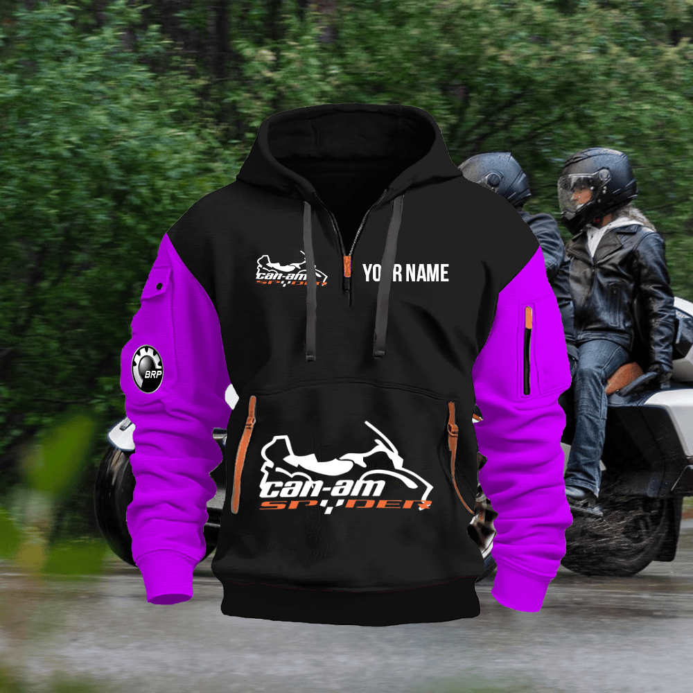 SPD Custom Print Name Quarter Zipper Hoodie