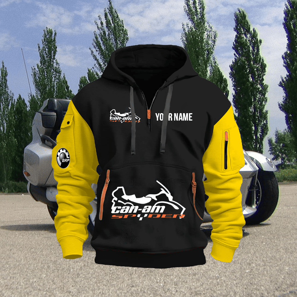 SPD Custom Print Name Quarter Zipper Hoodie
