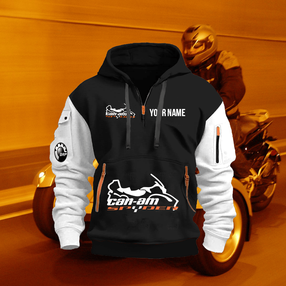SPD Custom Print Name Quarter Zipper Hoodie