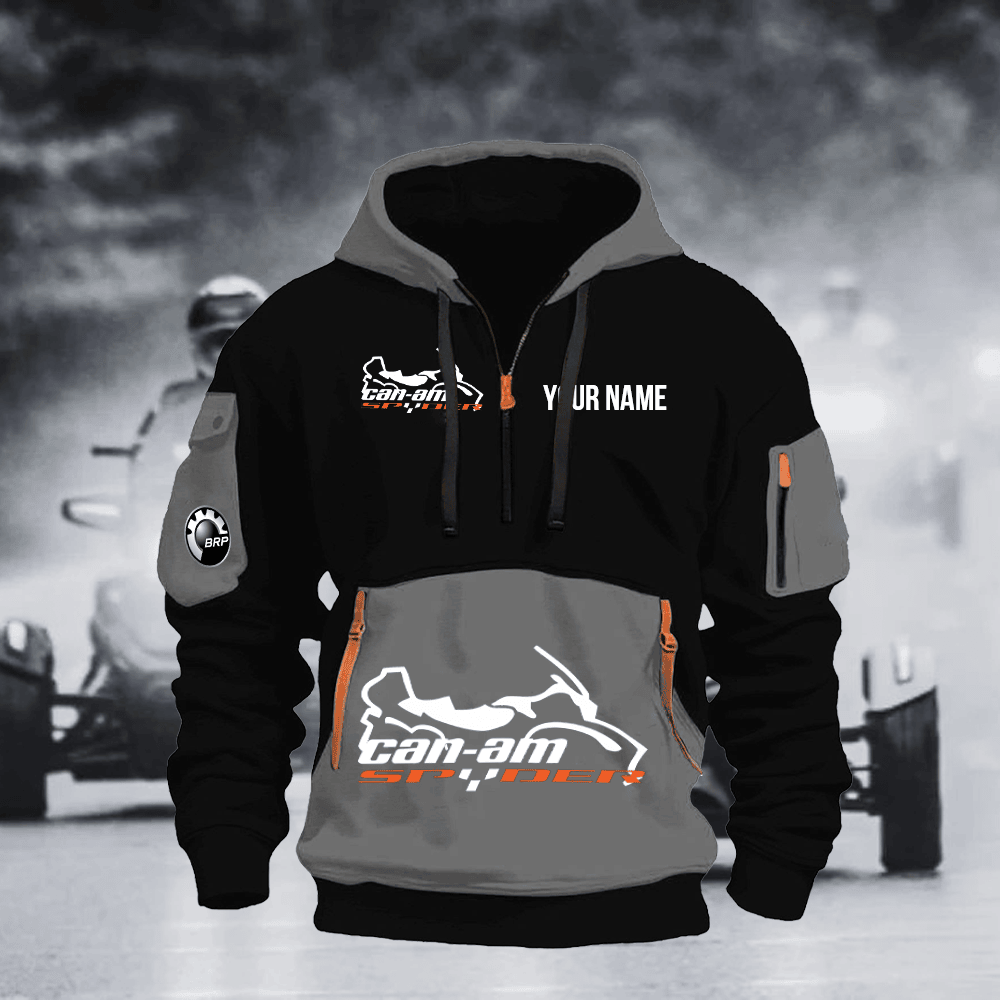SPD Print Name Quarter Zipper Hoodie