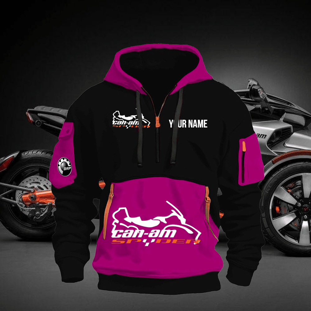 SPD Print Name Quarter Zipper Hoodie