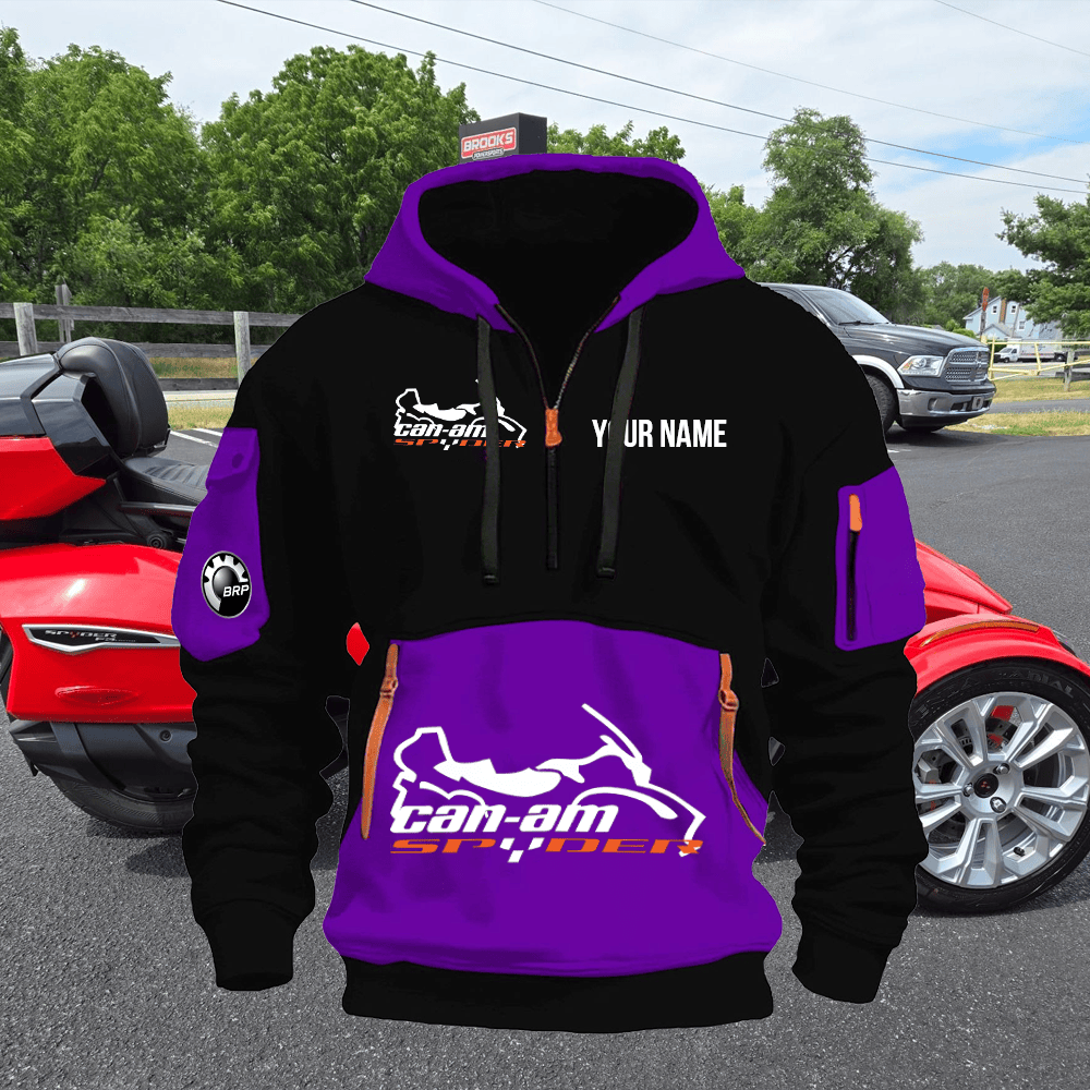 SPD Print Name Quarter Zipper Hoodie