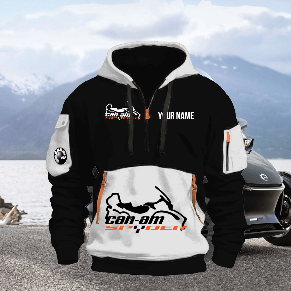 SPD Print Name Quarter Zipper Hoodie