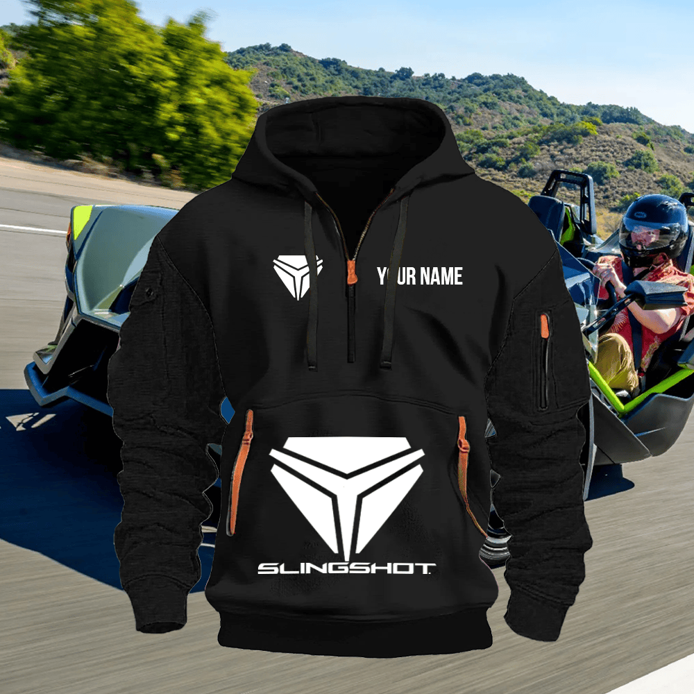 SS Print Name Quarter Zipper Hoodie