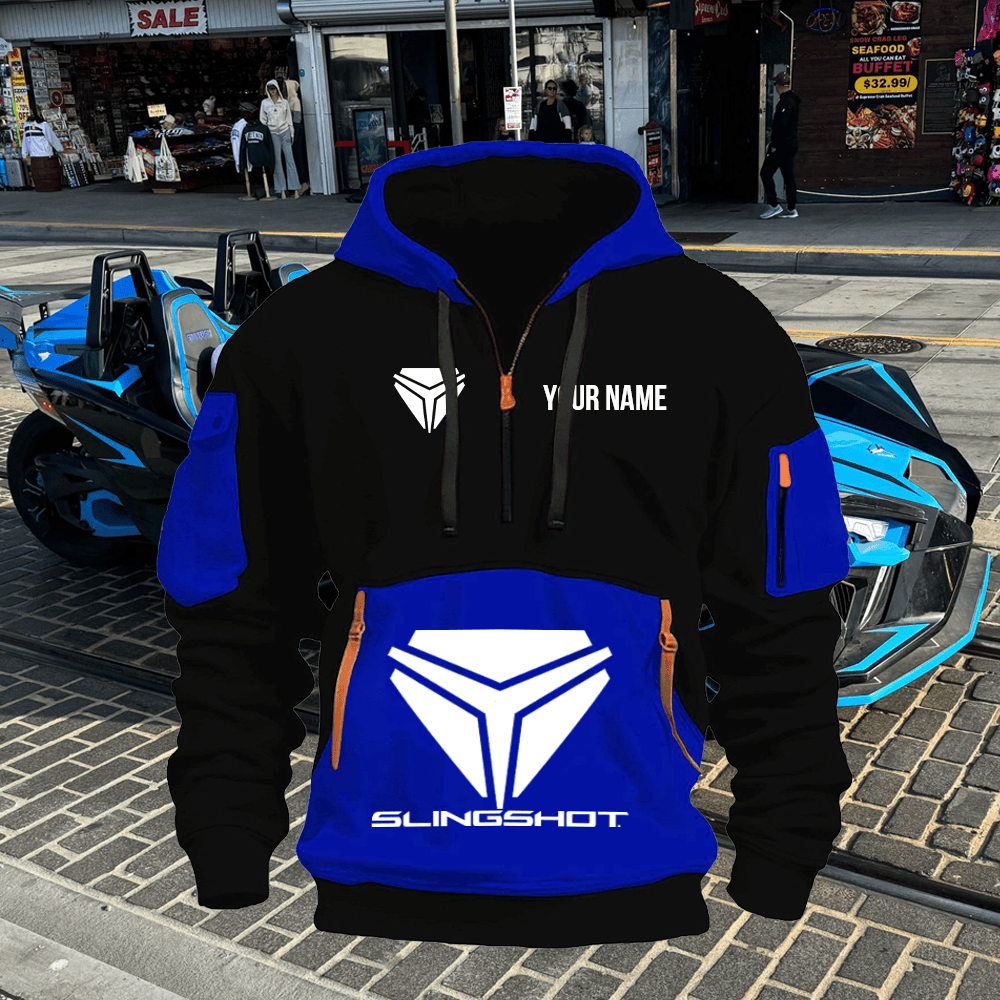 SS Print Name Quarter Zipper Hoodie