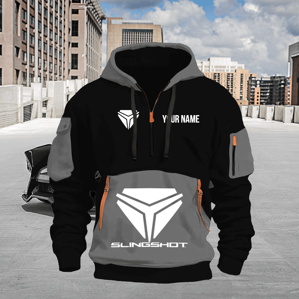 SS Print Name Quarter Zipper Hoodie