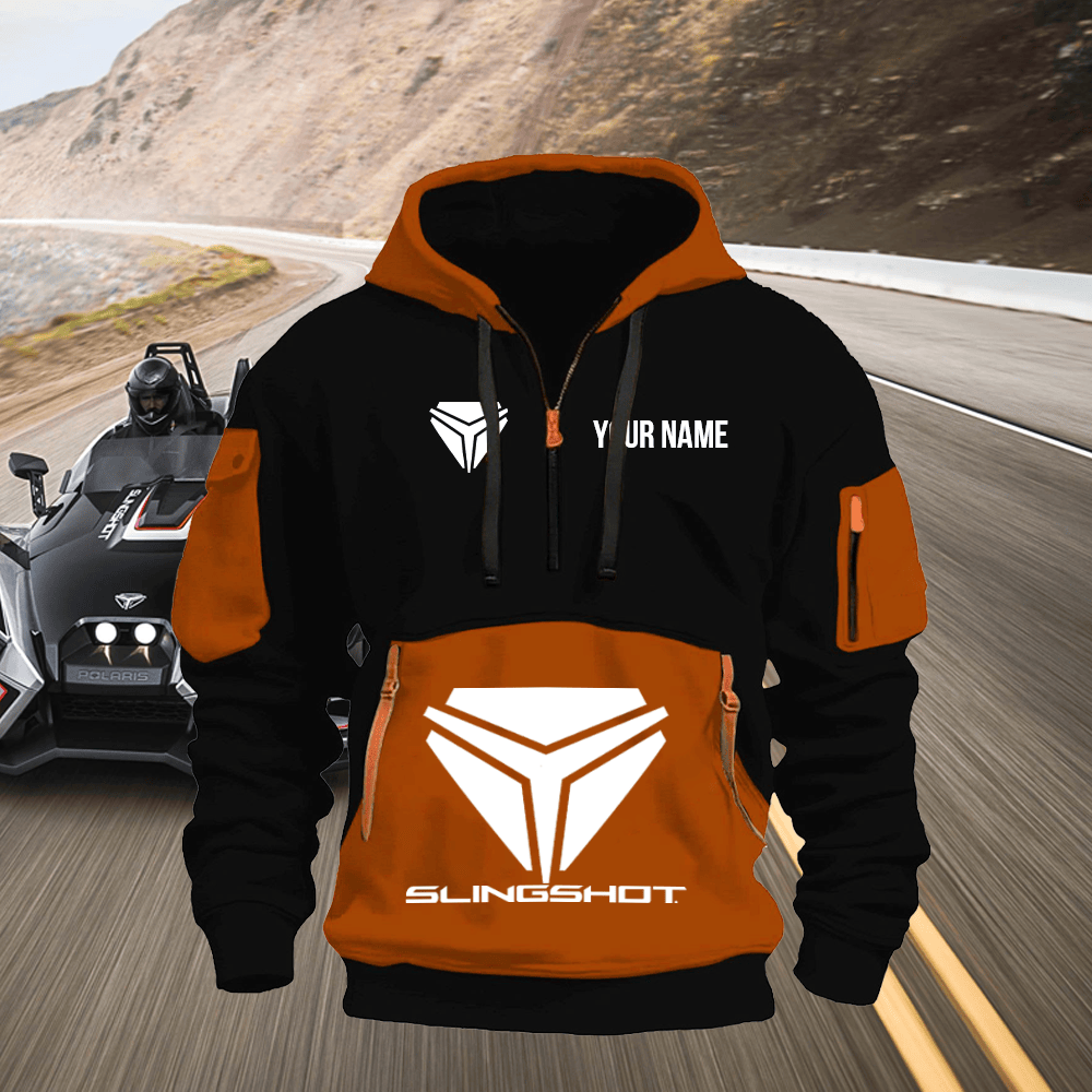 SS Print Name Quarter Zipper Hoodie