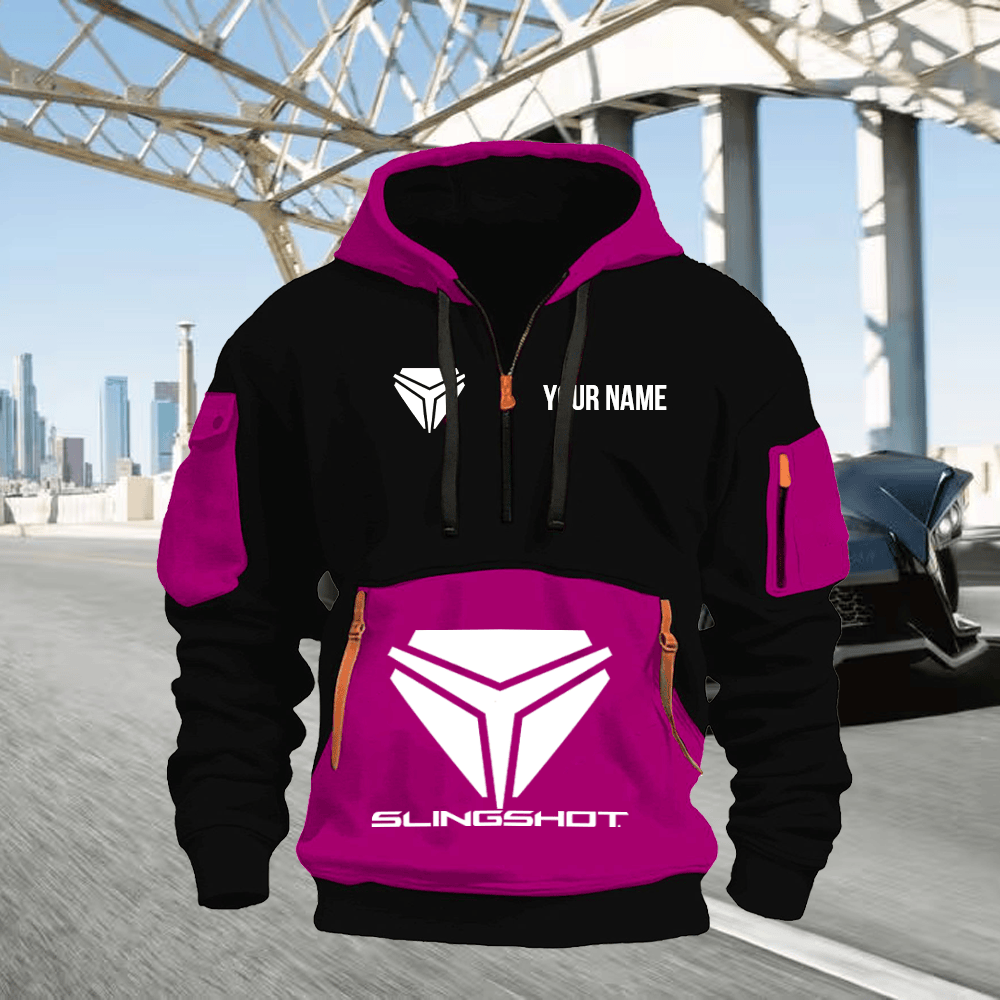 SS Print Name Quarter Zipper Hoodie