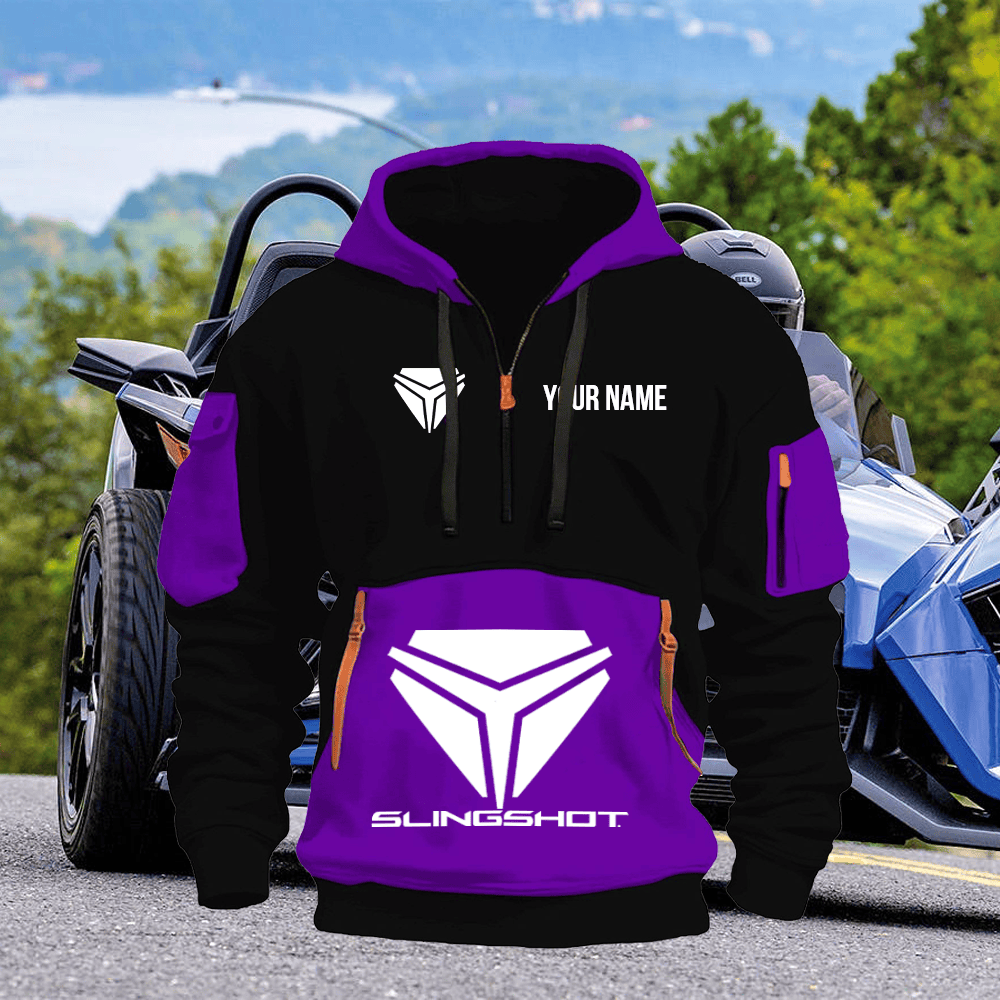 SS Print Name Quarter Zipper Hoodie