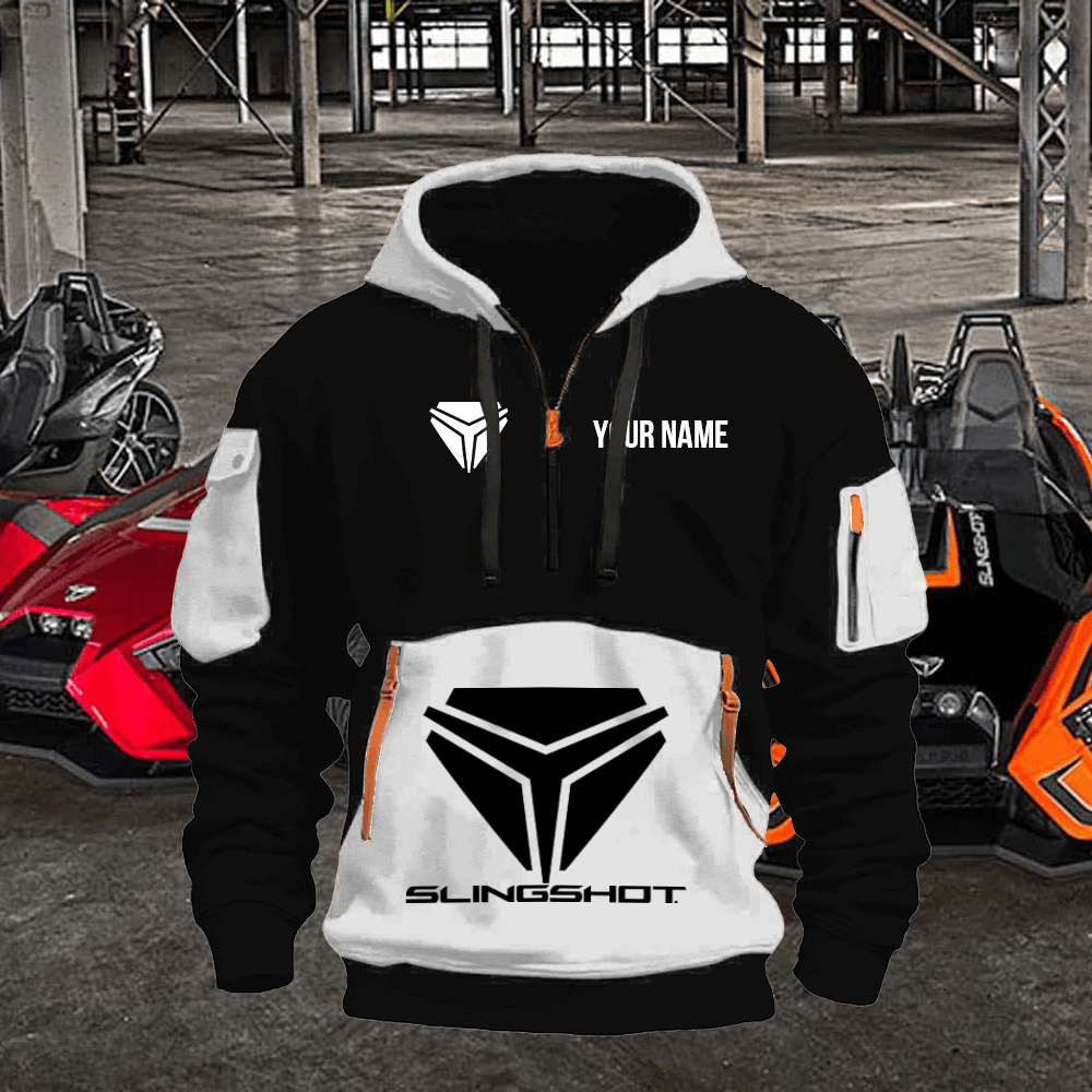 SS Print Name Quarter Zipper Hoodie