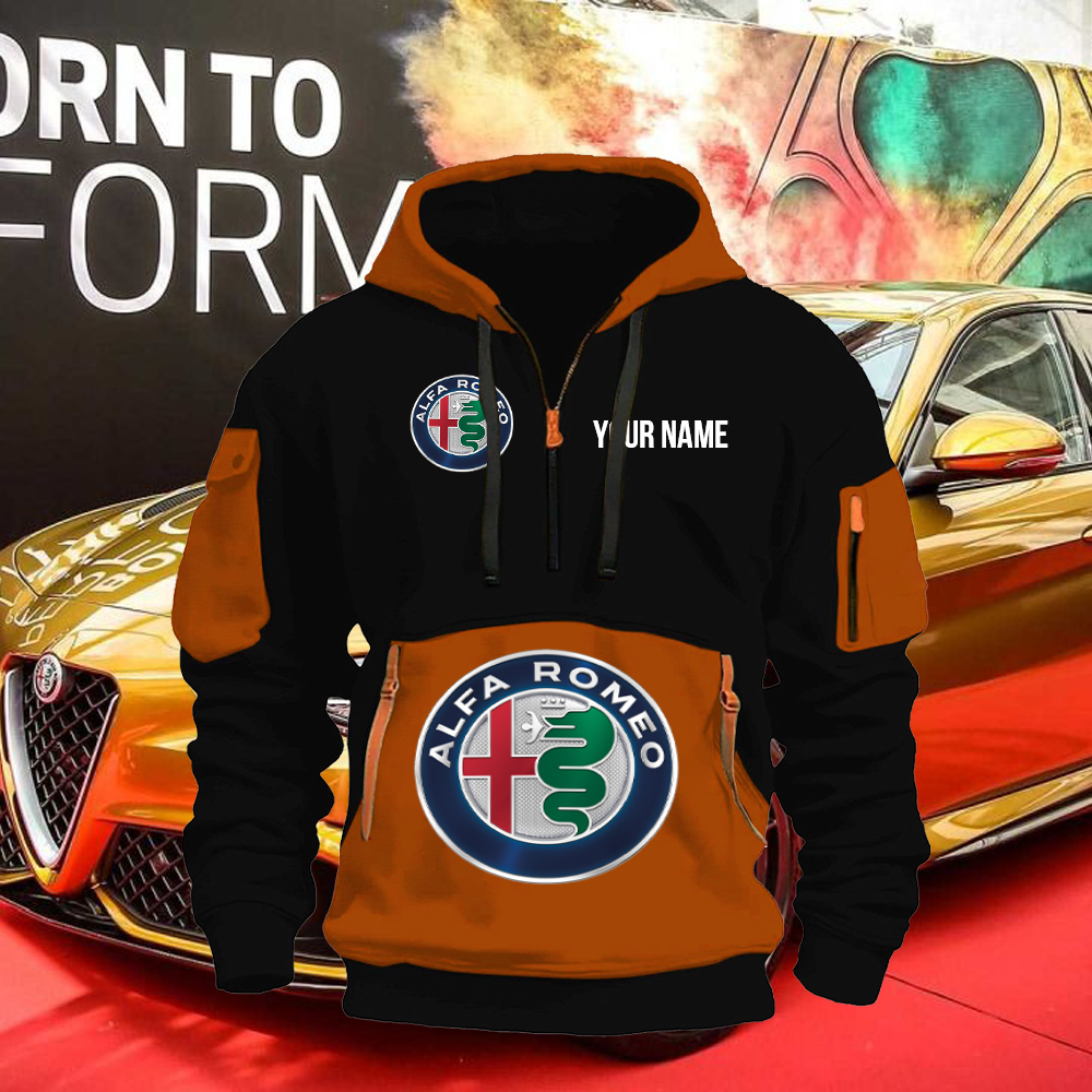 AF Print Name Quarter Zipper Hoodie
