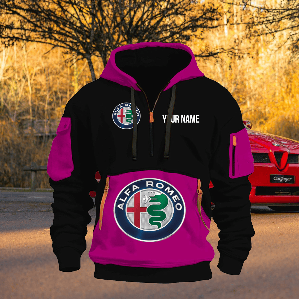 AF Print Name Quarter Zipper Hoodie