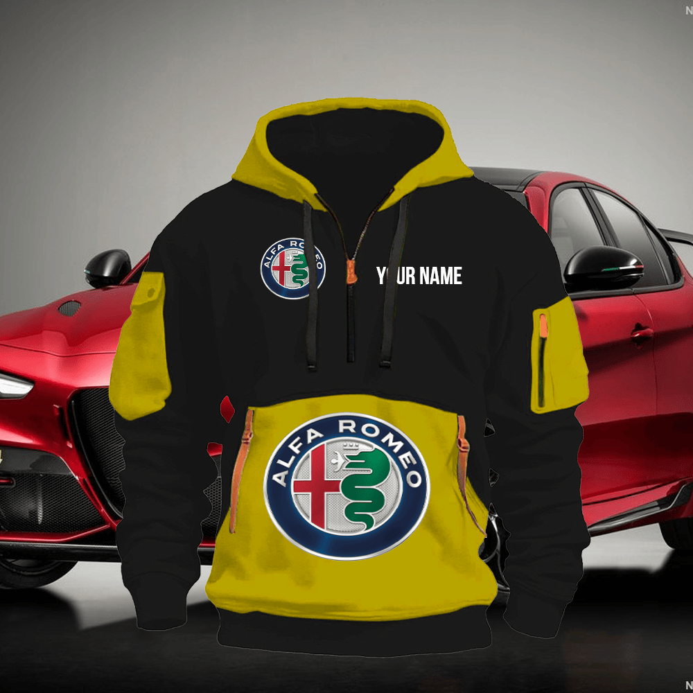 AF Print Name Quarter Zipper Hoodie