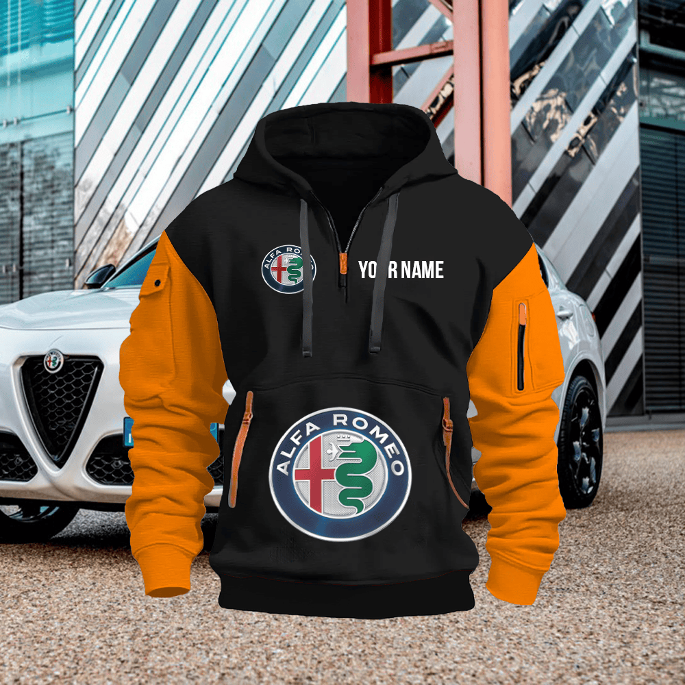 AF Custom Print Name Quarter Zipper Hoodie