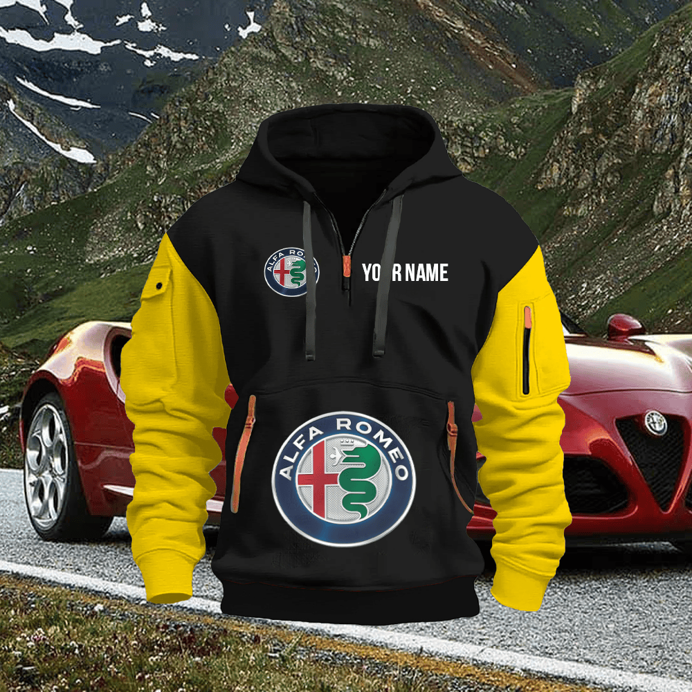 AF Custom Print Name Quarter Zipper Hoodie