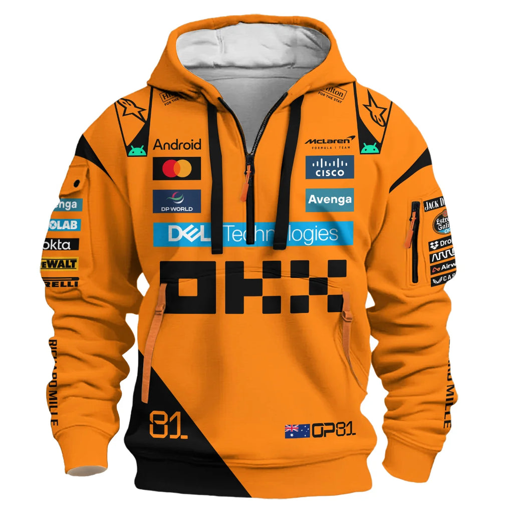 Oscar Piastri McLaren Formula One Exclusive Hoodie Half Zipper BLF1180525A3HDF