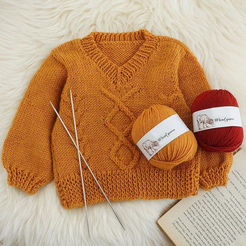 500g Pure Color Medium Wool Yarn Fashionable Simple Warm Handmade Wool Yarn Suitable for Knitting Scarves Sweaters Gloves Hats