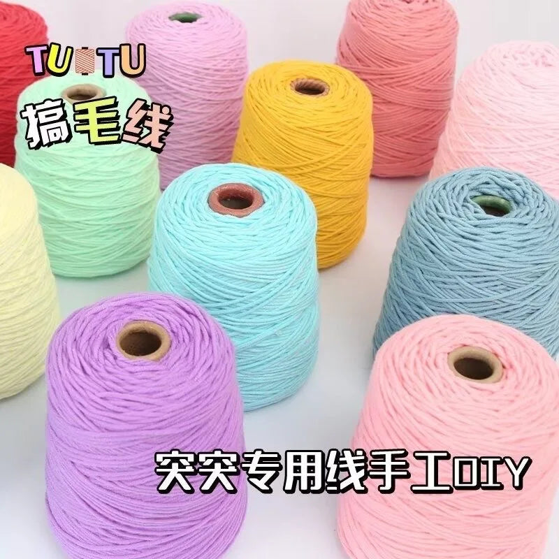 Hot Tufted Yarn Professional Yarn For Tufting Gun 8 Strands Cotton Yarn For 400g DIY Customized Rug Making Weaving Knitting Yarn
