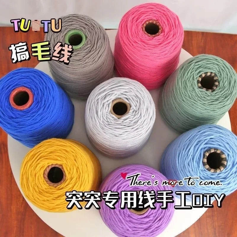 Hot Tufted Yarn Professional Yarn For Tufting Gun 8 Strands Cotton Yarn For 400g DIY Customized Rug Making Weaving Knitting Yarn