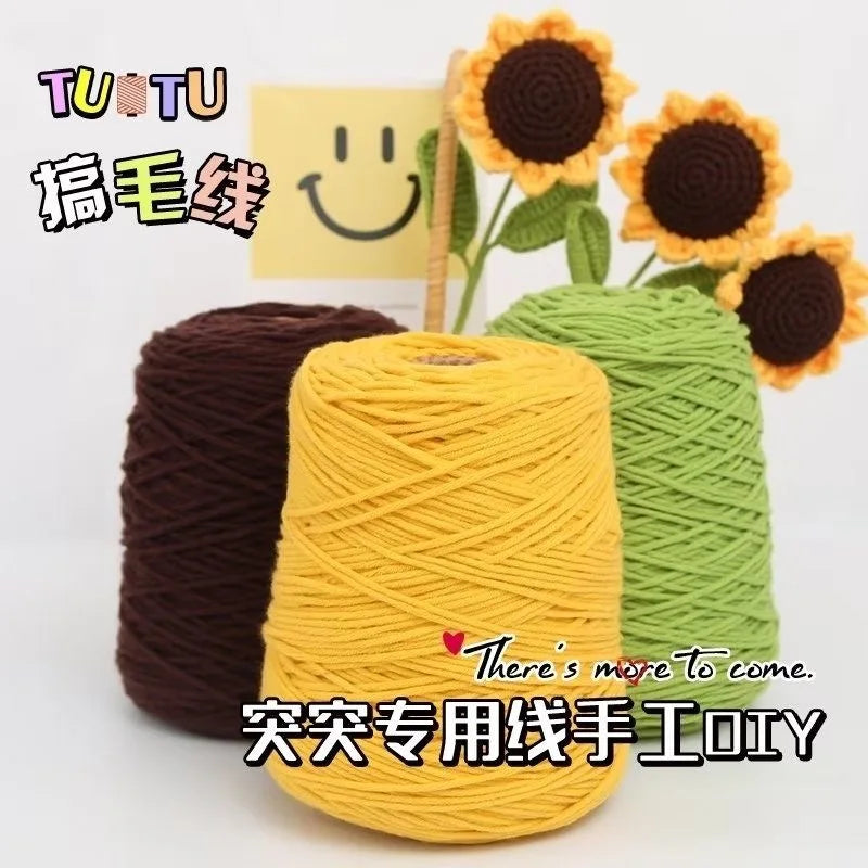 Hot Tufted Yarn Professional Yarn For Tufting Gun 8 Strands Cotton Yarn For 400g DIY Customized Rug Making Weaving Knitting Yarn