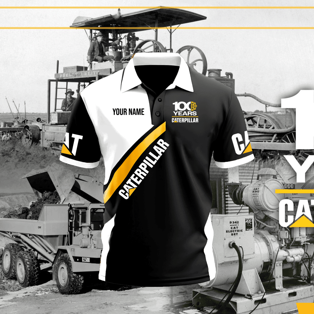 CAT 100th Custom Name Shirt