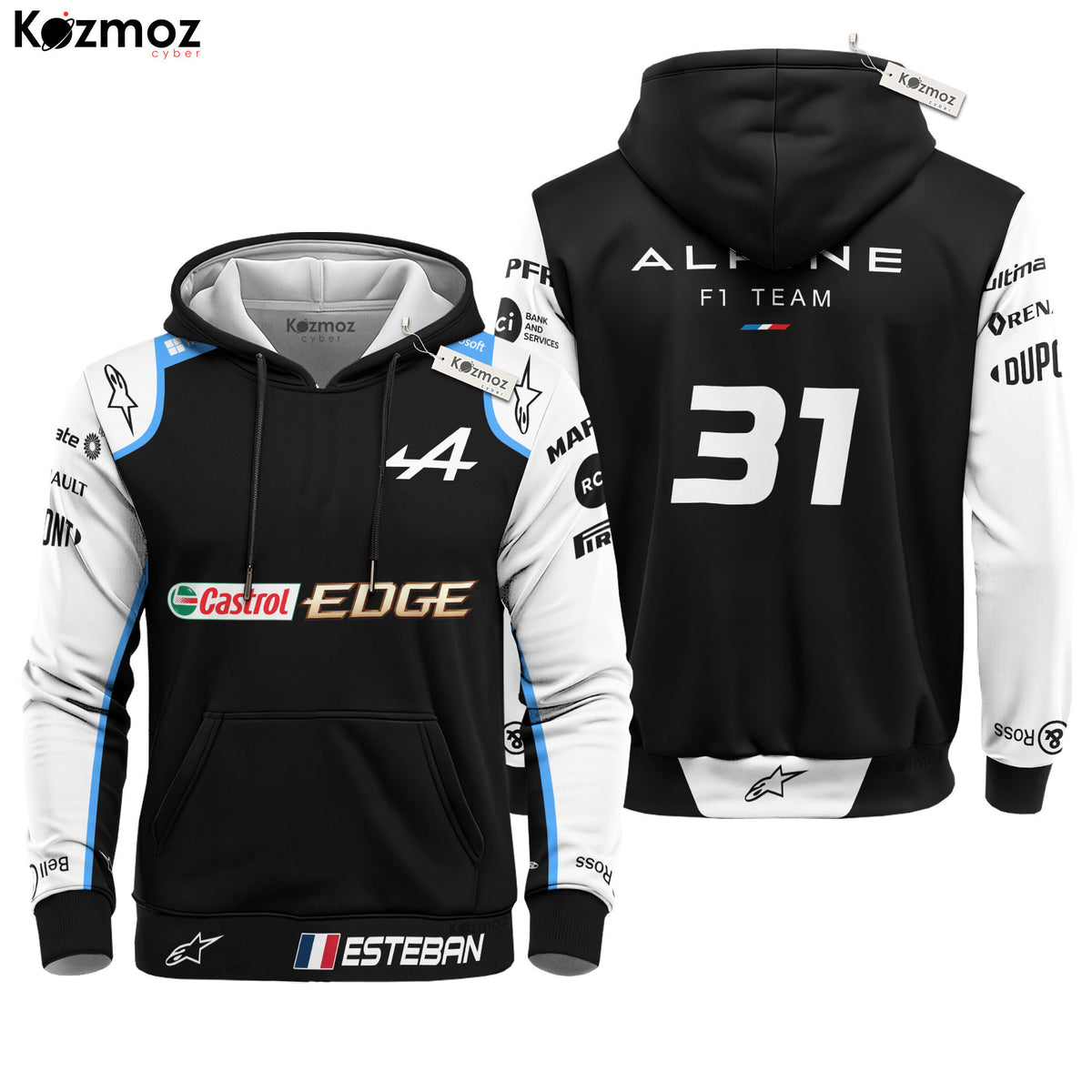Esteban Ocon Racing Costume 2021 Race Used Alpine Racing Team -