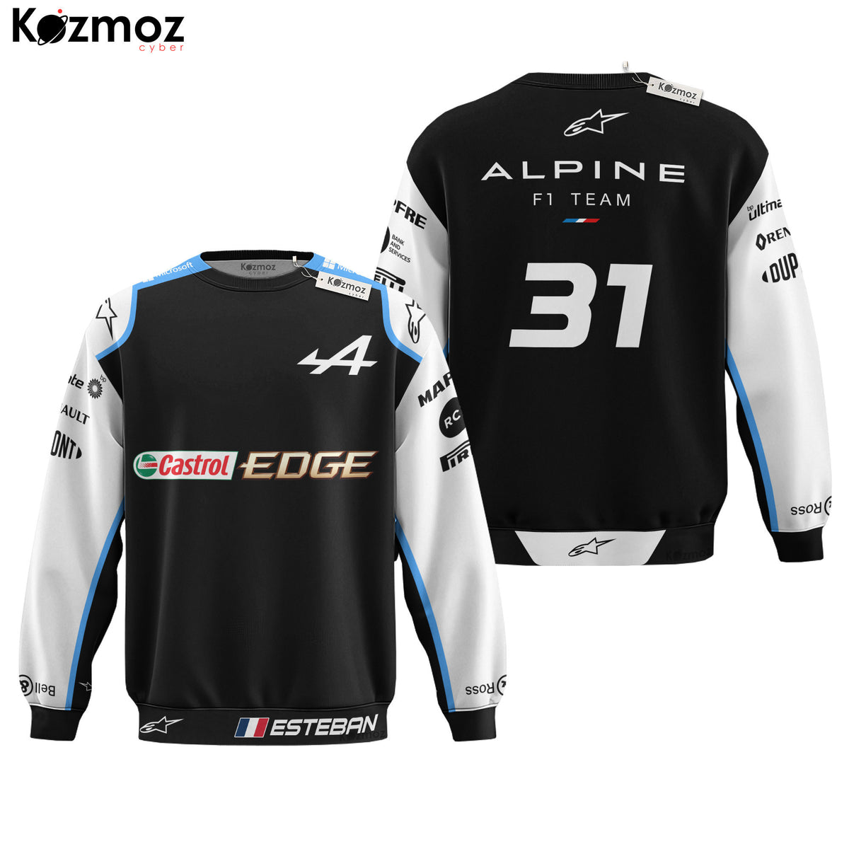 Esteban Ocon Racing Costume 2021 Race Used Alpine Racing Team -