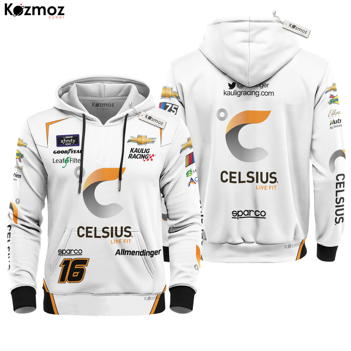 AJ Allmendinger Racing Costume Celsius 2023 Collection - Kaulig NASCAR Racing Team
