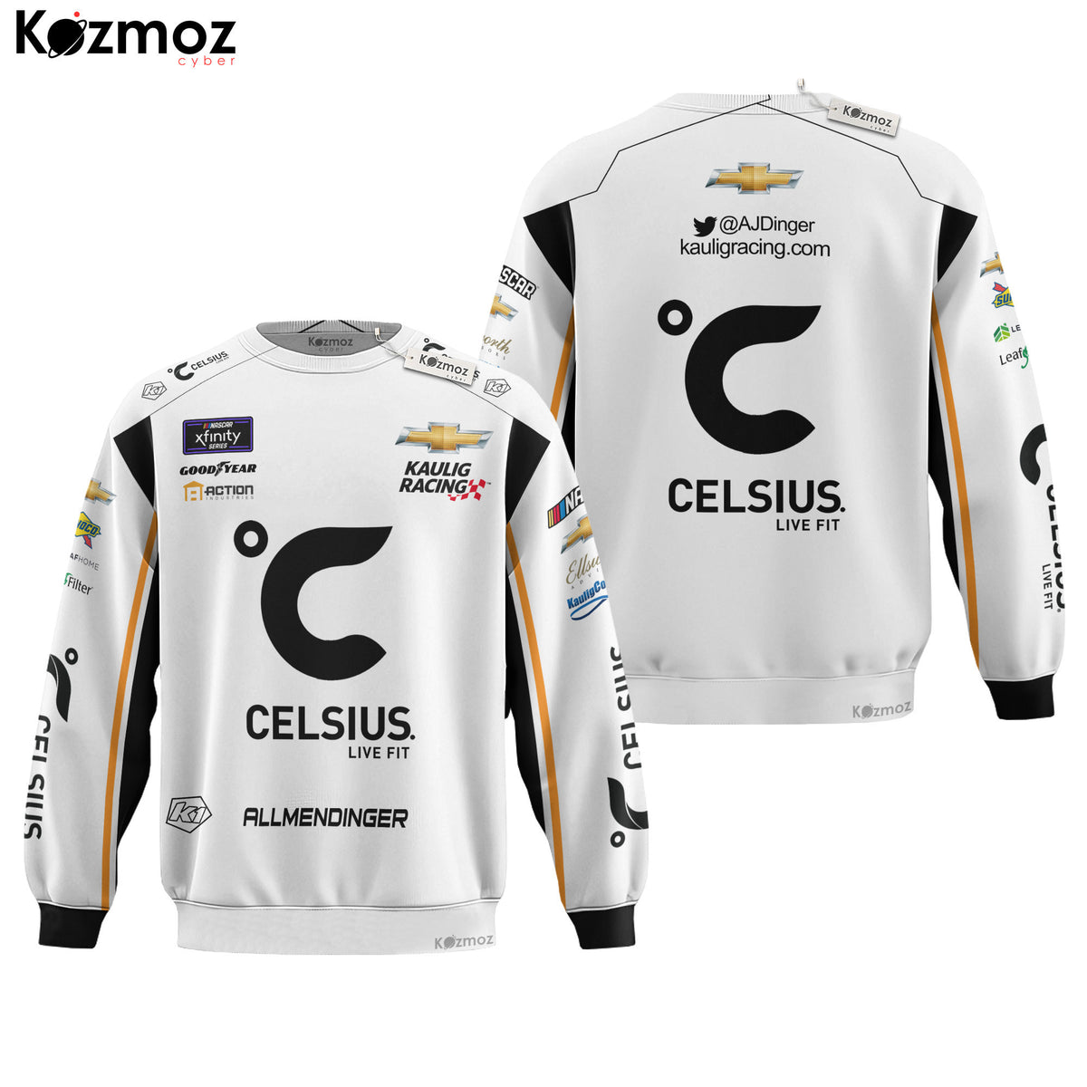 AJ Allmendinger Racing Suit Celsius 2024 Collection - NASCAR Racing Team