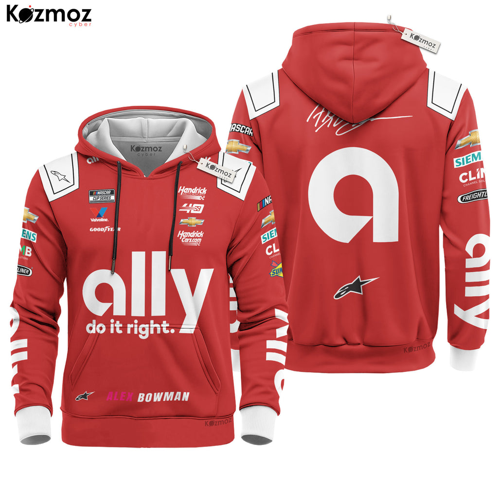 Alex Bowman Racing Suit Ally Red 2024 Collection - NASCAR Racing Team