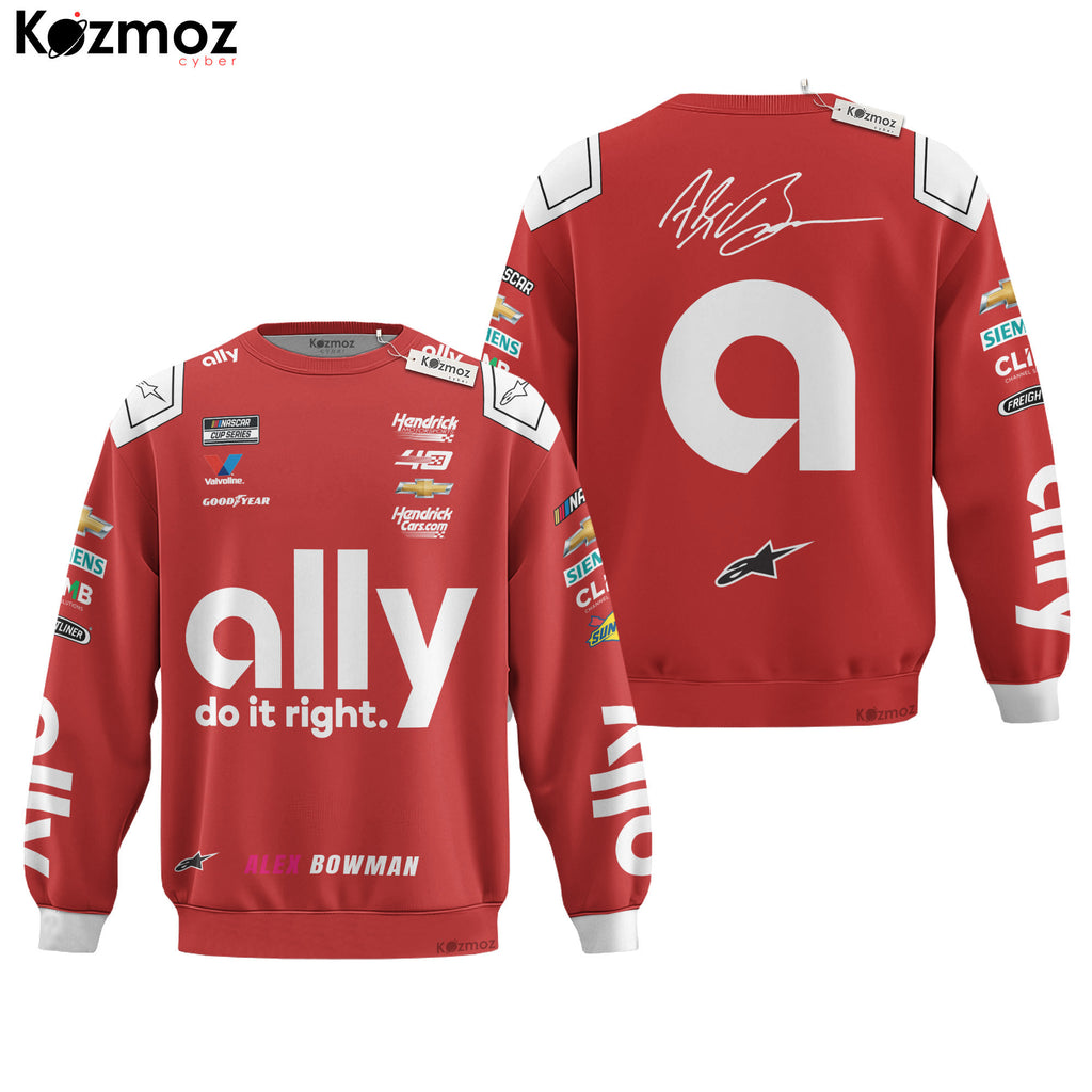 Alex Bowman Racing Suit Ally Red 2024 Collection - NASCAR Racing Team